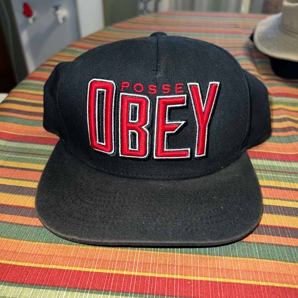 Obey Black and Red Men's Cap